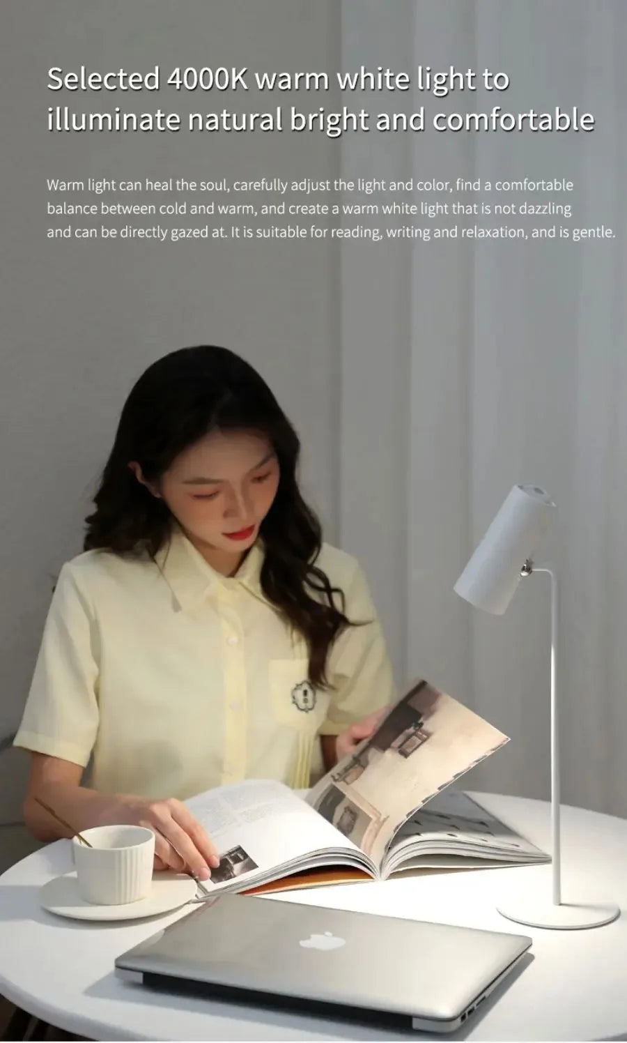 Eye Protection Table Lamp – USB Touch Dimming Reading Light for Bedroom Study - ZOOMNSTORE