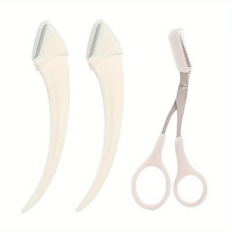 Eyebrow Grooming Kit - 3-Piece Trimmer Set with Scissors and Comb - ZOOMNSTORE