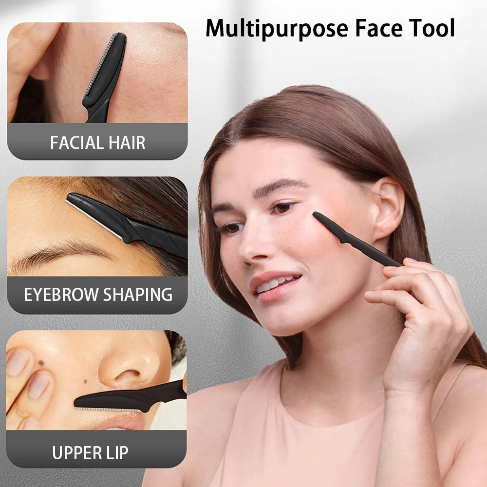 Eyebrow Razor Set - Multipurpose Face Razors for Men  Women Dermaplaning Tool - ZOOMNSTORE