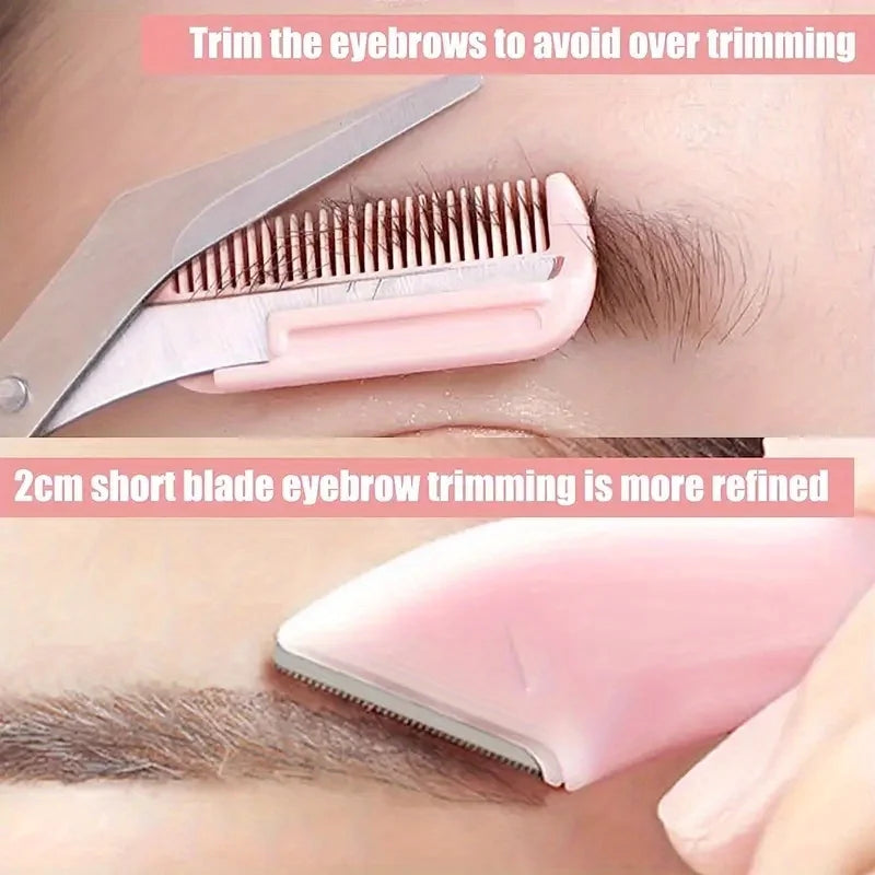 Eyebrow Grooming Kit - 3-Piece Trimmer Set with Scissors and Comb - ZOOMNSTORE