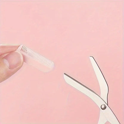 Eyebrow Grooming Kit - 3-Piece Trimmer Set with Scissors and Comb - ZOOMNSTORE
