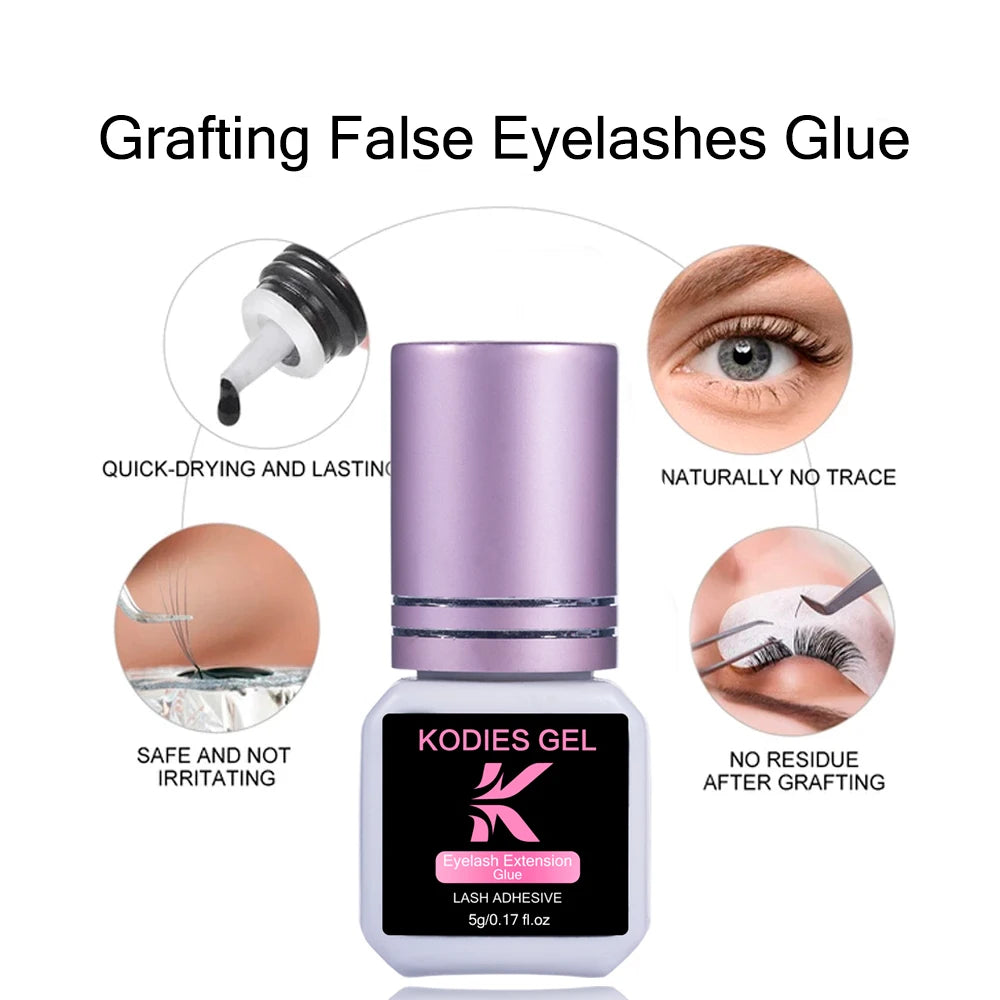 KODIES Extra Strong Eyelash Glue - 5g Waterproof Adhesive Quick Dry 05s - ZOOMNSTORE