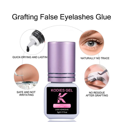 KODIES Extra Strong Eyelash Glue - 5g Waterproof Adhesive Quick Dry 05s - ZOOMNSTORE