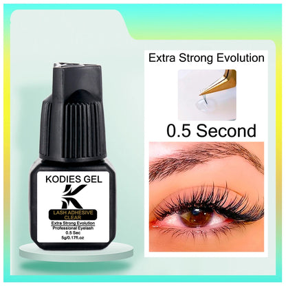 KODIES Extra Strong Eyelash Glue - 5g Waterproof Adhesive Quick Dry 05s - ZOOMNSTORE