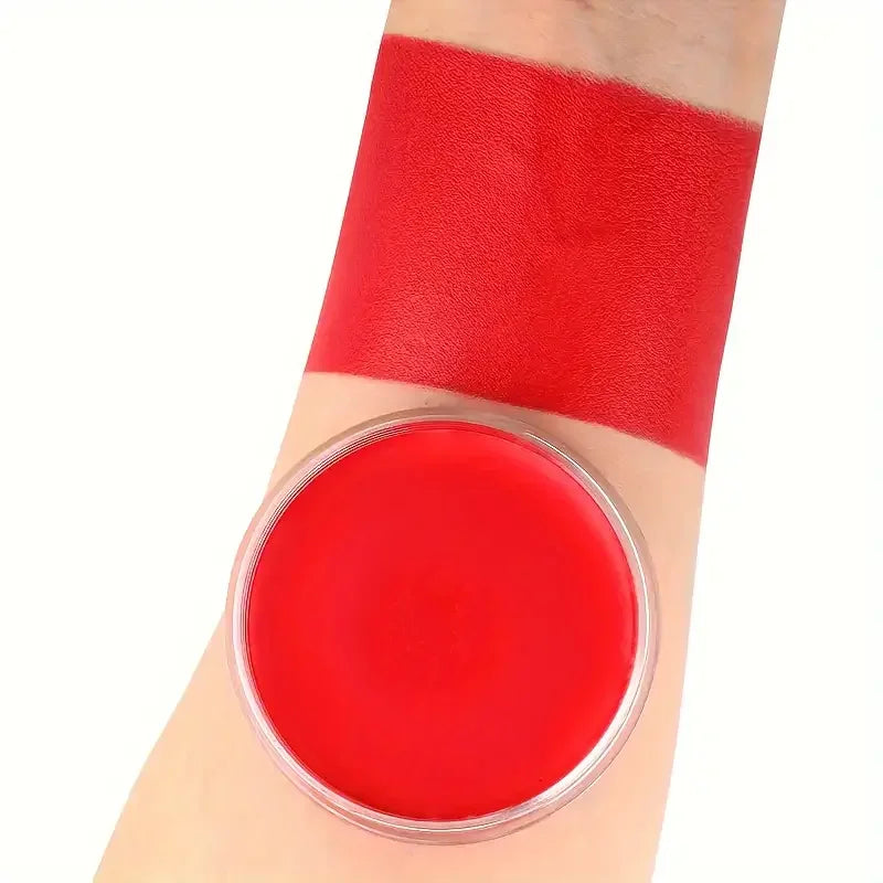 Black White Red Face Body Paint Adult Oil Body Paint Set FX Clown Vampire Skeleton Role Play Halloween Makeup with 6 Brushes - ZOOMNSTORE