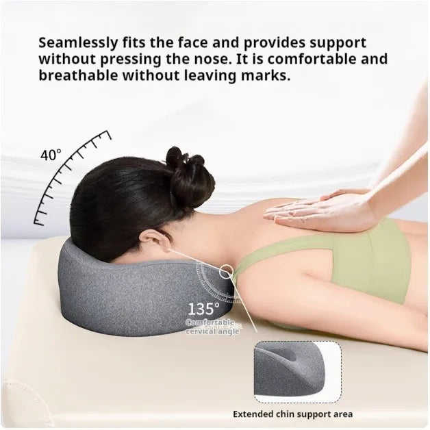 Face Down Pillow | Prone Pillow Memory Foam Ergonomic Massage Headrest for Comfort - ZOOMNSTORE