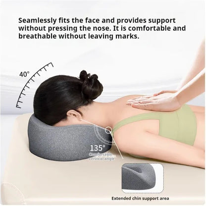 Face Down Pillow | Prone Pillow Memory Foam Ergonomic Massage Headrest for Comfort - ZOOMNSTORE
