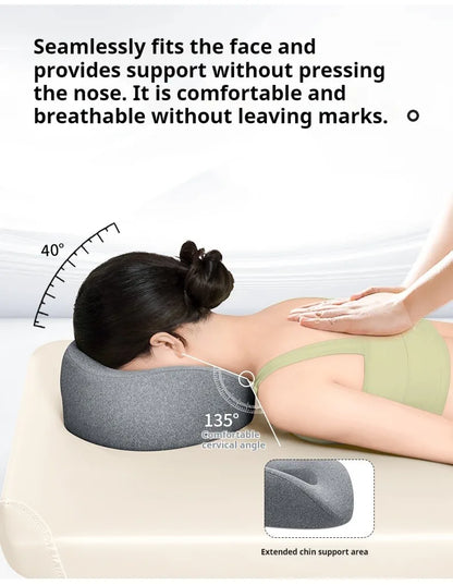 Face Down Pillow | Prone Pillow Memory Foam Ergonomic Massage Headrest for Comfort - ZOOMNSTORE