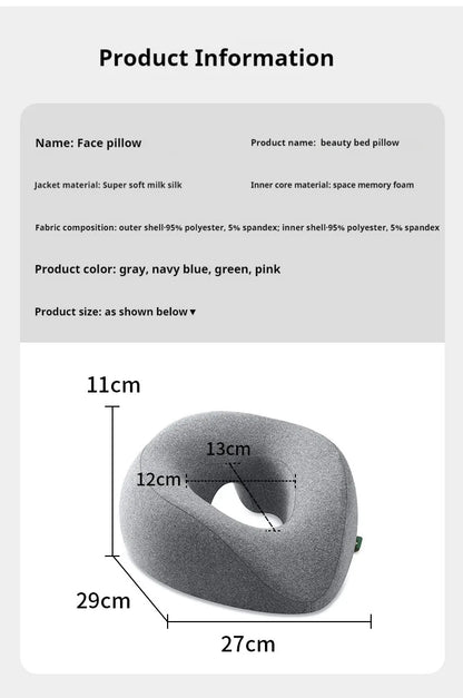 Face Down Pillow | Prone Pillow Memory Foam Ergonomic Massage Headrest for Comfort - ZOOMNSTORE