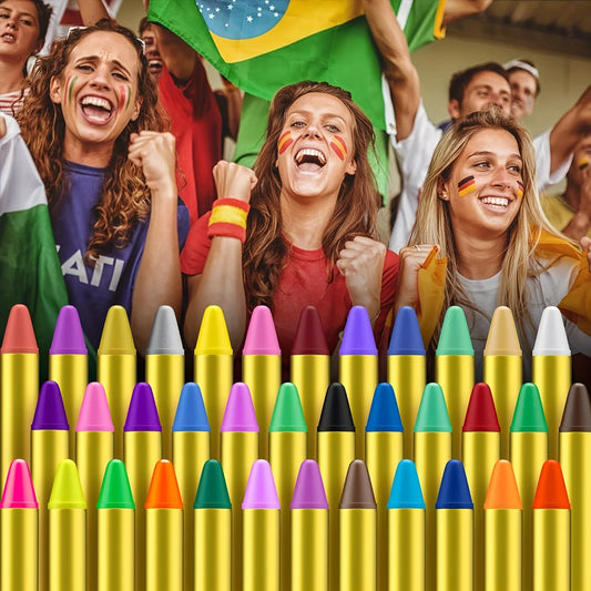 16 Pieces Face Paint Crayons Makeup Sticks Face Body Paint Kit For Halloween Or Birthday Party CosplayMardi Gras Makeup - ZOOMNSTORE