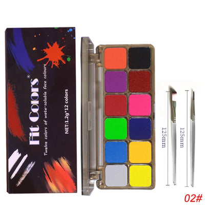 Face Paint Palette Non Toxic Safe Halloween Black White Facial Body Painted Paste Children's Face Paints Makeup Set Beauty Tool - ZOOMNSTORE