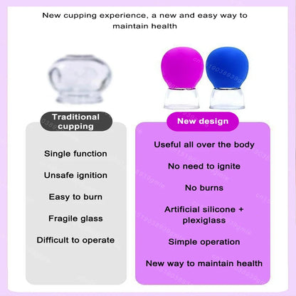 Facial Silicone Cupping | Mini Eye Cups Vacuum Suction Massage Set for Lymphatic Drainage - ZOOMNSTORE