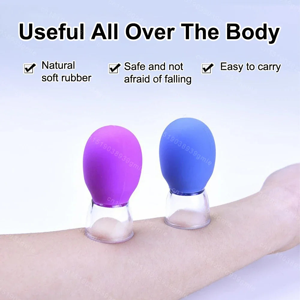 Facial Silicone Cupping | Mini Eye Cups Vacuum Suction Massage Set for Lymphatic Drainage - ZOOMNSTORE