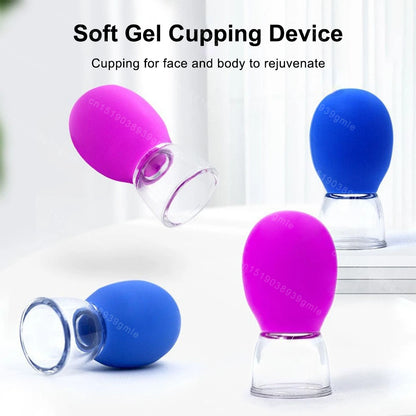 Facial Silicone Cupping | Mini Eye Cups Vacuum Suction Massage Set for Lymphatic Drainage - ZOOMNSTORE
