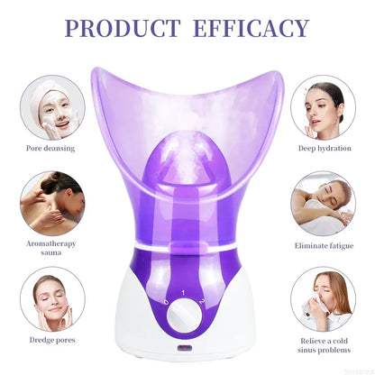 Ionic Facial Steamer - Hot Mist Pore Cleaner  Skin Moisturizer - ZOOMNSTORE