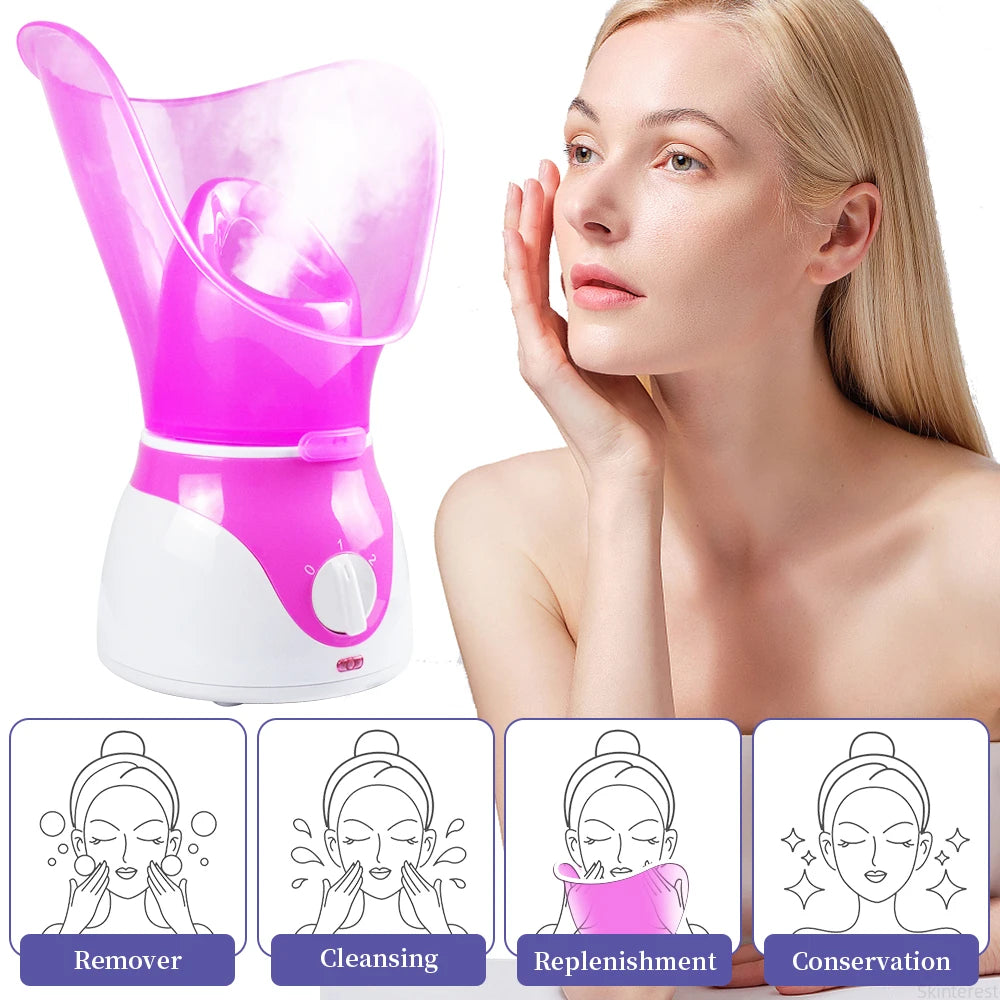 Ionic Facial Steamer - Hot Mist Pore Cleaner  Skin Moisturizer - ZOOMNSTORE