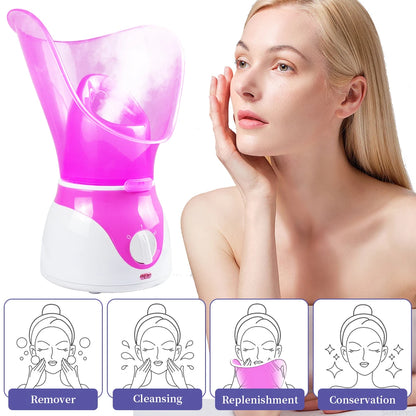 Ionic Facial Steamer - Hot Mist Pore Cleaner  Skin Moisturizer - ZOOMNSTORE