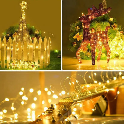 Fairy Light String - LED Copper Wire Battery Powered for Bedroom Garden Party Wedding Decoration 123510M - ZOOMNSTORE