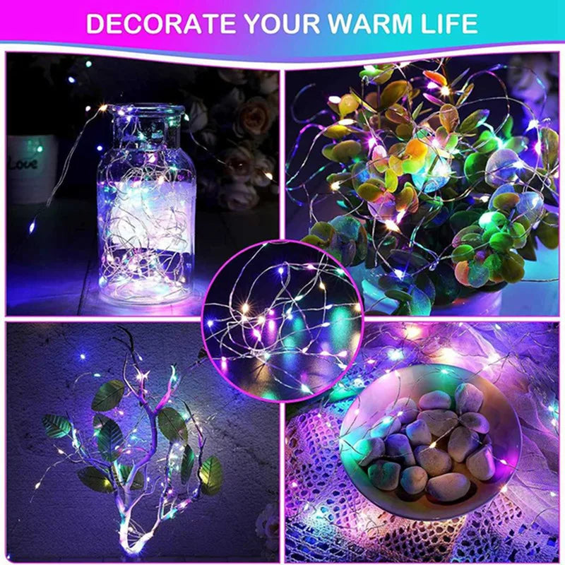 Fairy Light String - LED Copper Wire Battery Powered for Bedroom Garden Party Wedding Decoration 123510M - ZOOMNSTORE