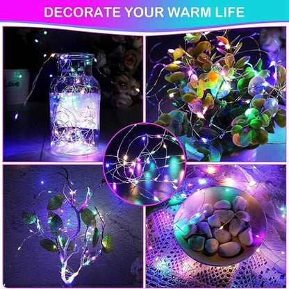 Fairy Light String - LED Copper Wire Battery Powered for Bedroom Garden Party Wedding Decoration 123510M - ZOOMNSTORE