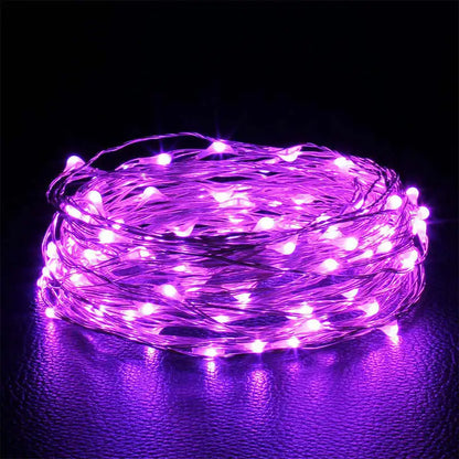 Fairy Light String - LED Copper Wire Battery Powered for Bedroom Garden Party Wedding Decoration 123510M - ZOOMNSTORE
