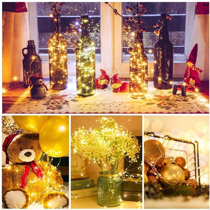 Fairy Lights String - Battery Operated Home Decor for Christmas Weddings and New Year - ZOOMNSTORE