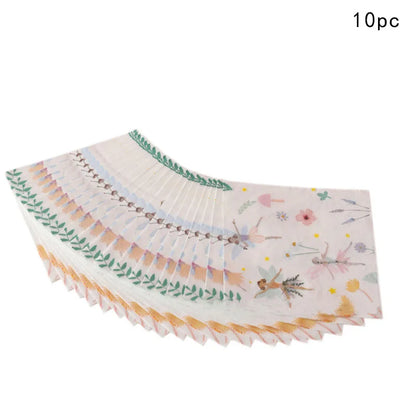 Fairy Princess Party Set - Disposable Tableware with Butterfly Plates Napkins and Cups for Girls Birthday Decor - ZOOMNSTORE