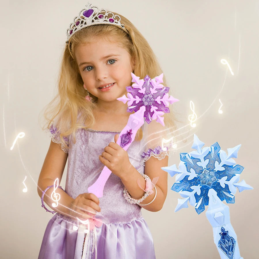 Dreamy fairy snowflake wand, sparkling magic wand, girl's dream dressing toy, as a birthday gift, holiday gift, Christmas gift - ZOOMNSTORE