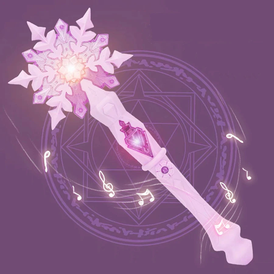 Dreamy fairy snowflake wand, sparkling magic wand, girl's dream dressing toy, as a birthday gift, holiday gift, Christmas gift - ZOOMNSTORE