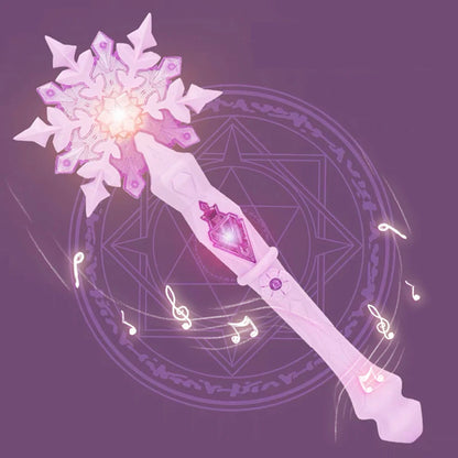 Dreamy fairy snowflake wand, sparkling magic wand, girl's dream dressing toy, as a birthday gift, holiday gift, Christmas gift - ZOOMNSTORE