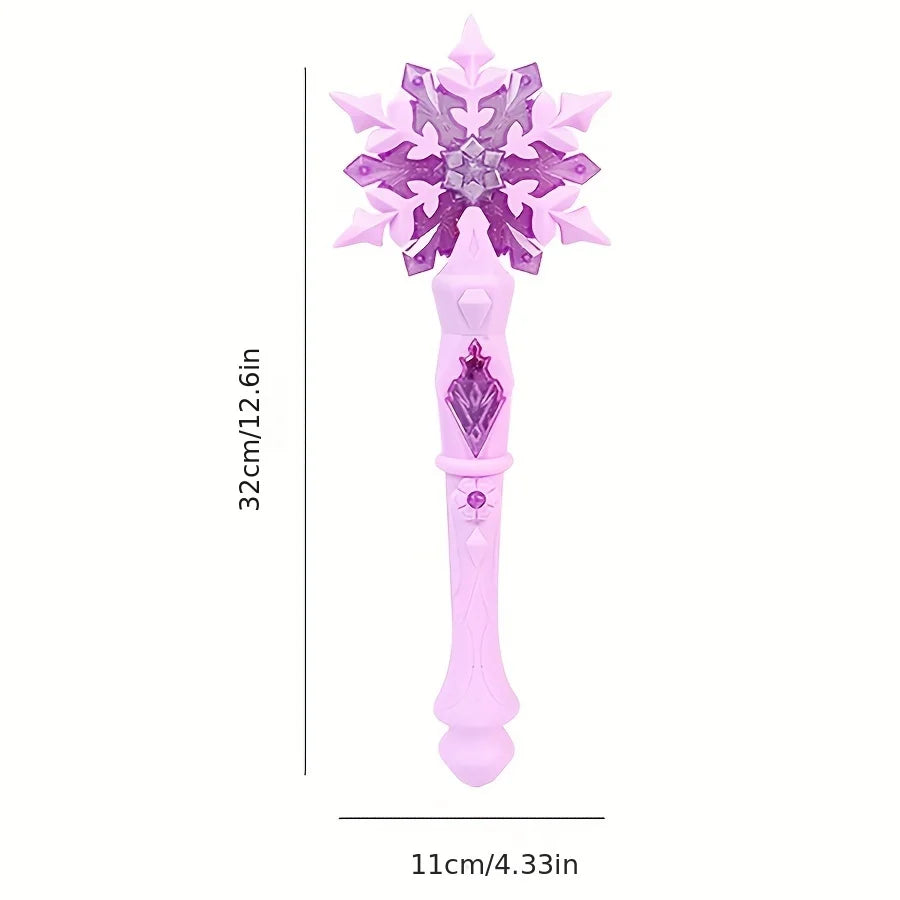 Dreamy fairy snowflake wand, sparkling magic wand, girl's dream dressing toy, as a birthday gift, holiday gift, Christmas gift - ZOOMNSTORE