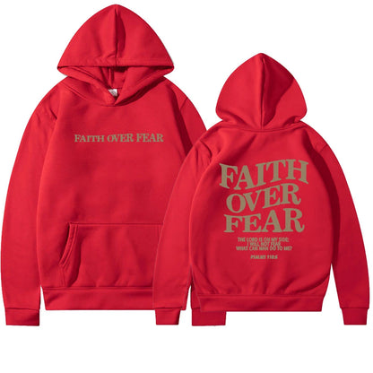 Faith Over Fear Hoodie - Christian Sweatshirt with Bible Verse - ZOOMNSTORE