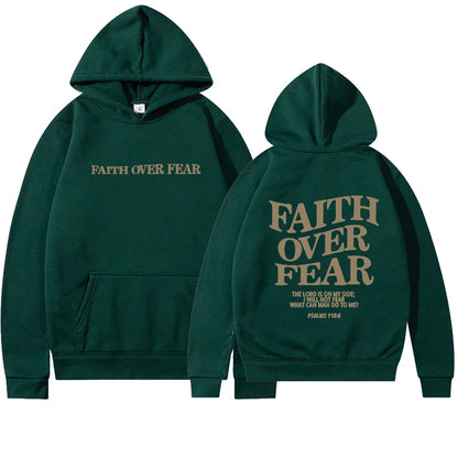 Faith Over Fear Hoodie - Christian Sweatshirt with Bible Verse - ZOOMNSTORE