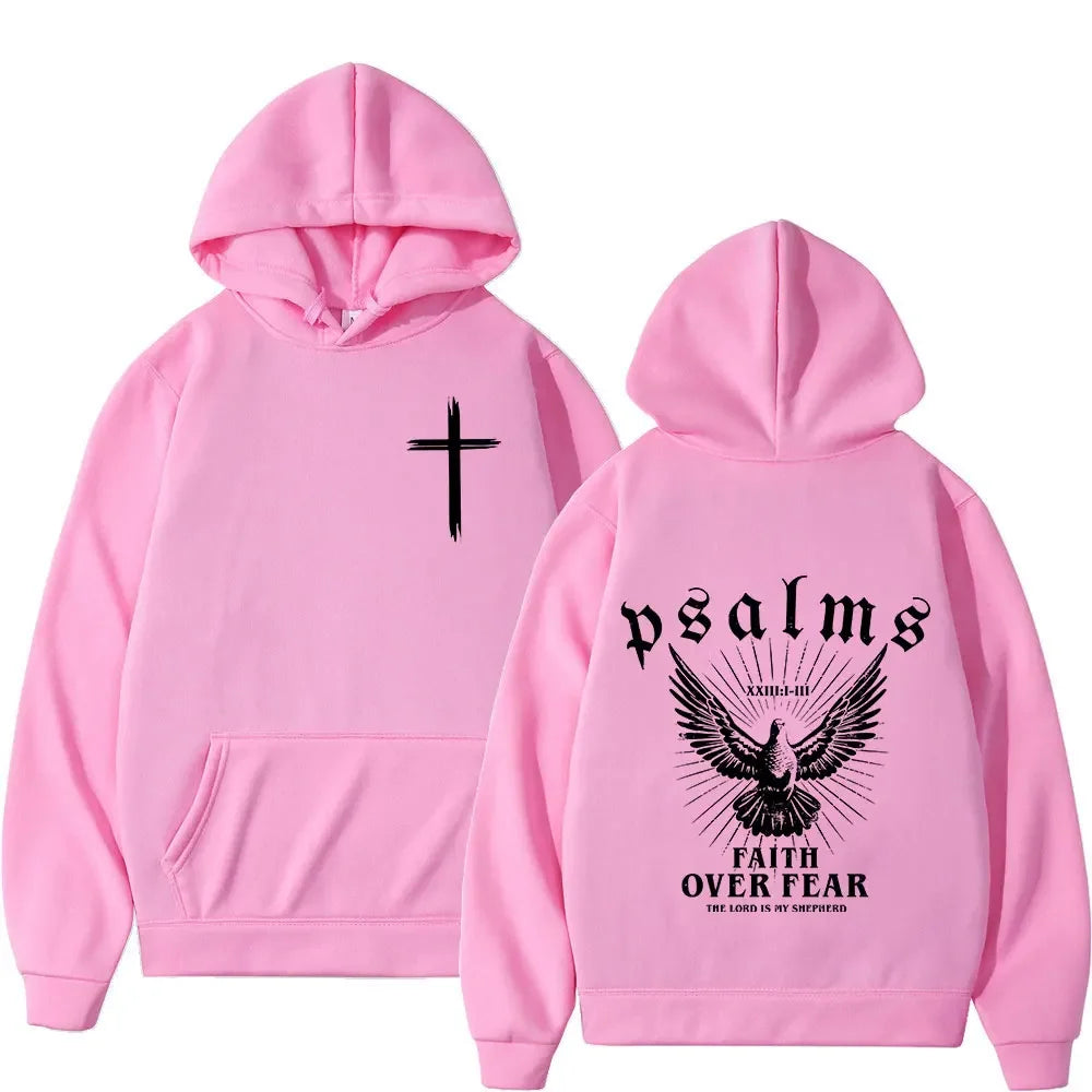 Faith Over Fear Hoodie - Christian Vintage Sweatshirt for Men  Women - ZOOMNSTORE