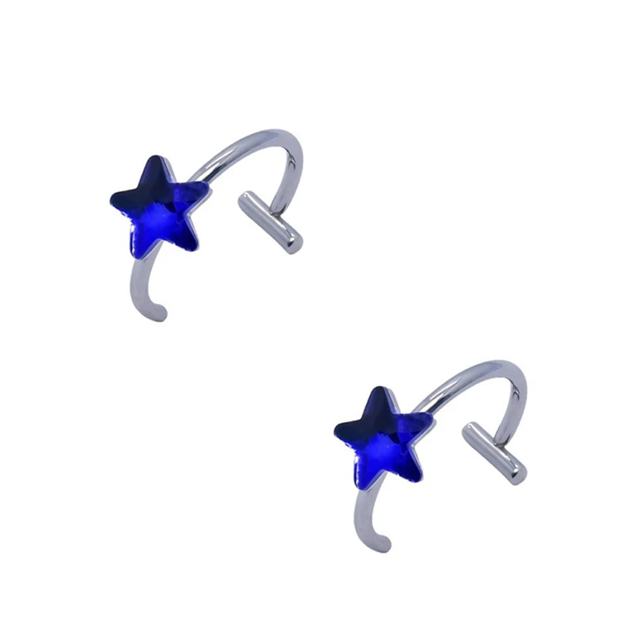 Trendy Stainless Steel Punk Clip-On Fake Piercing Nose  Lip Rings - Unisex Body Jewelry 2PCS - ZOOMNSTORE