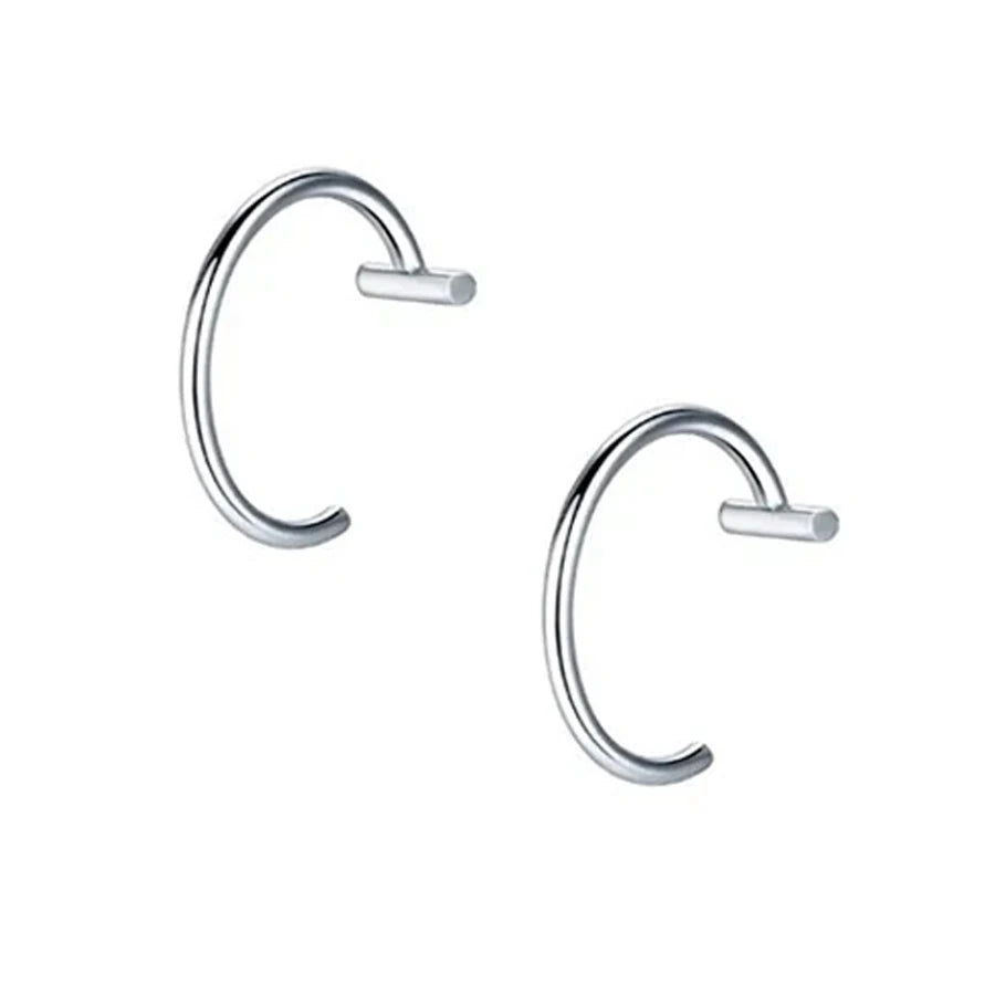 Trendy Stainless Steel Punk Clip-On Fake Piercing Nose  Lip Rings - Unisex Body Jewelry 2PCS - ZOOMNSTORE