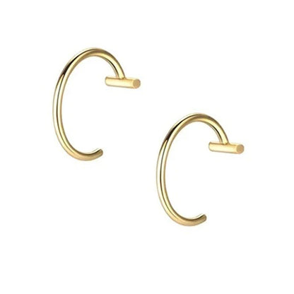 Trendy Stainless Steel Punk Clip-On Fake Piercing Nose  Lip Rings - Unisex Body Jewelry 2PCS - ZOOMNSTORE
