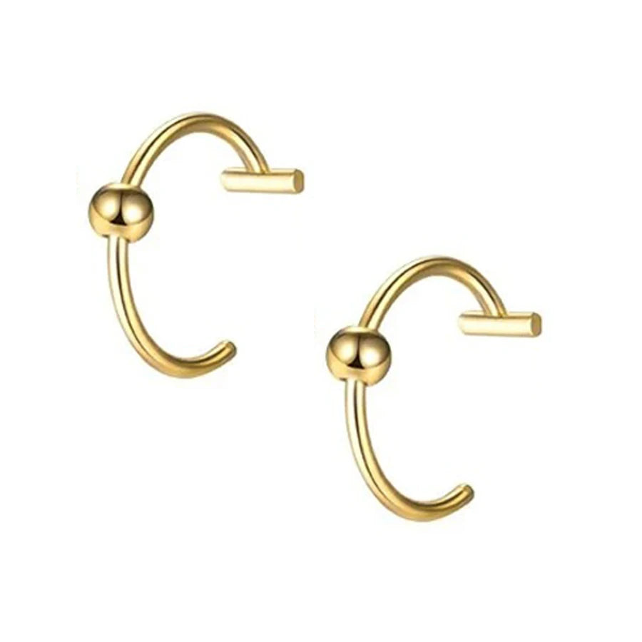 Trendy Stainless Steel Punk Clip-On Fake Piercing Nose  Lip Rings - Unisex Body Jewelry 2PCS - ZOOMNSTORE