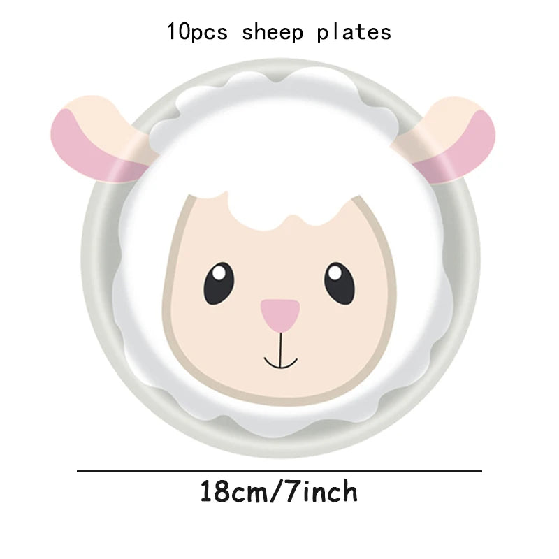 Farm Animals Party Plates - 10pcs Disposable Kids Dinnerware - ZOOMNSTORE