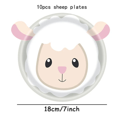 Farm Animals Party Plates - 10pcs Disposable Kids Dinnerware - ZOOMNSTORE