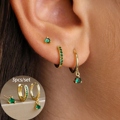 Fashion Stainless Steel Star Drop Earrings Set - 18K Gold Plated Dangle Jewelry for Women - ZOOMNSTORE