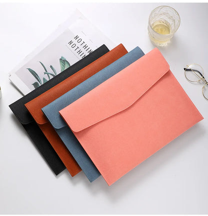Faux Leather Document Bag - Business Document Folder A4 Office Storage - ZOOMNSTORE