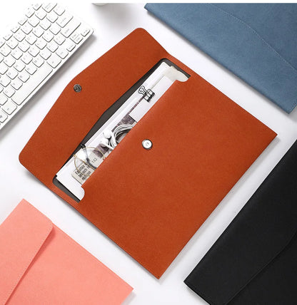 Faux Leather Document Bag - Business Document Folder A4 Office Storage - ZOOMNSTORE