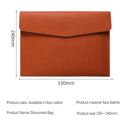 Faux Leather Document Bag - Business Document Folder A4 Office Storage - ZOOMNSTORE