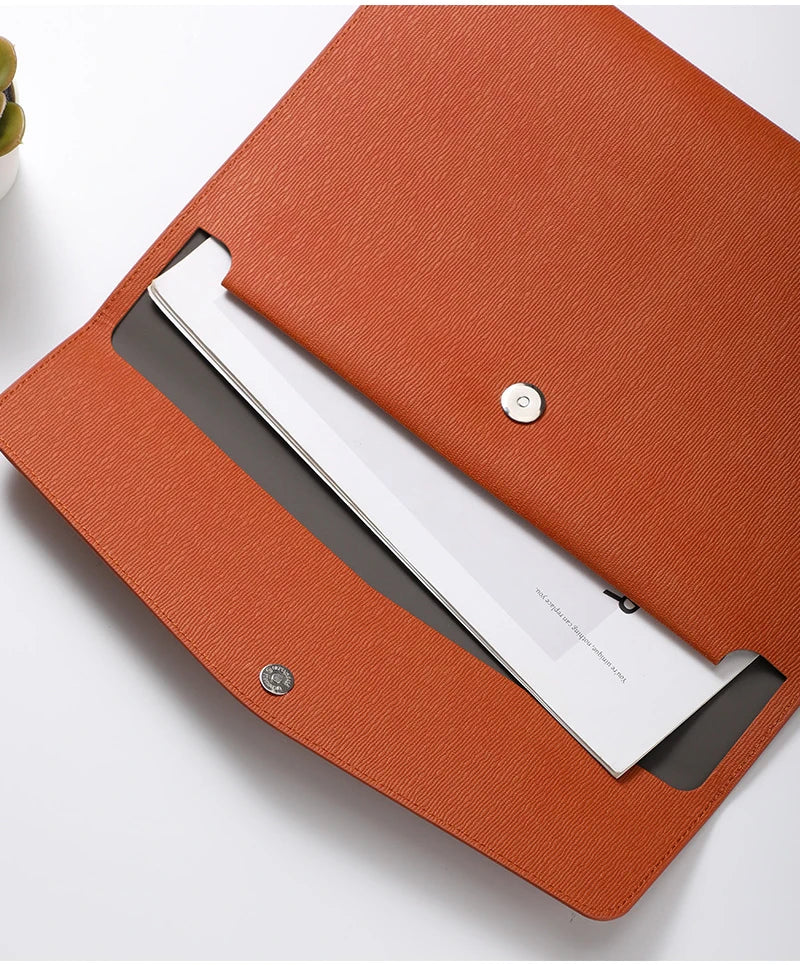 Faux Leather Document Bag - Business Document Folder A4 Office Storage - ZOOMNSTORE