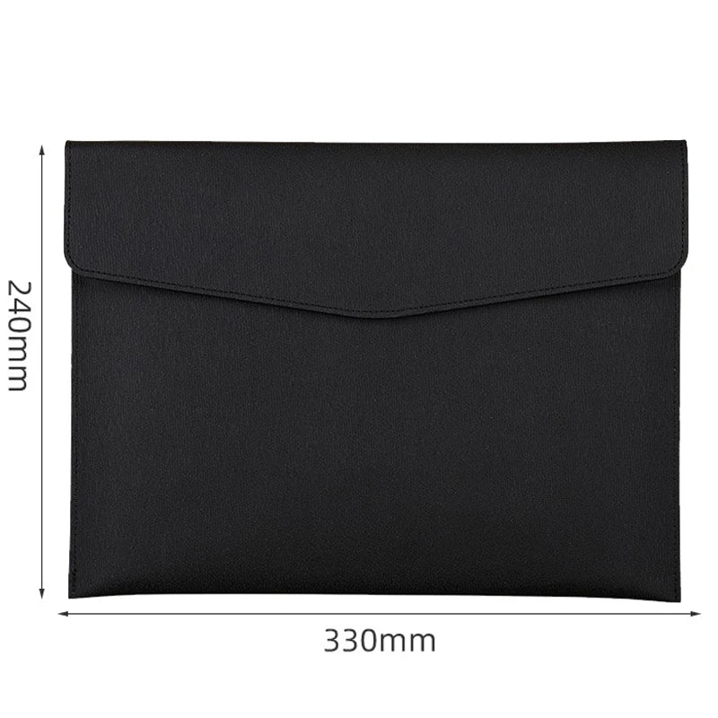 Faux Leather Document Bag - Business Document Folder A4 Office Storage - ZOOMNSTORE