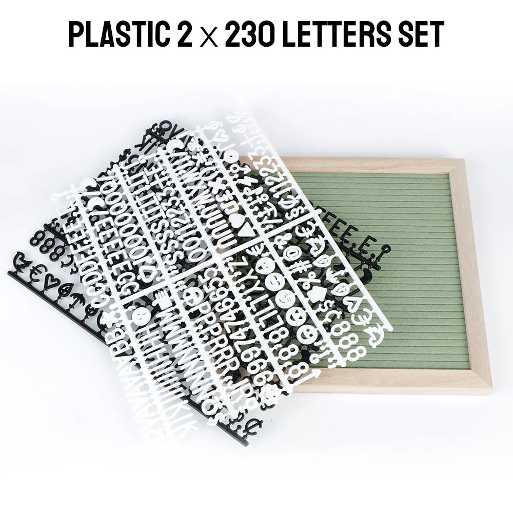 Felt Letter Board 10x10 Inch With Oak Wood Frame - Message Board Decor - ZOOMNSTORE