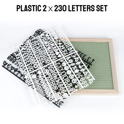 Felt Letter Board 10x10 Inch With Oak Wood Frame - Message Board Decor - ZOOMNSTORE