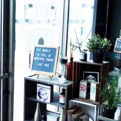 Felt Letter Board 10x10 Inch With Oak Wood Frame - Message Board Decor - ZOOMNSTORE