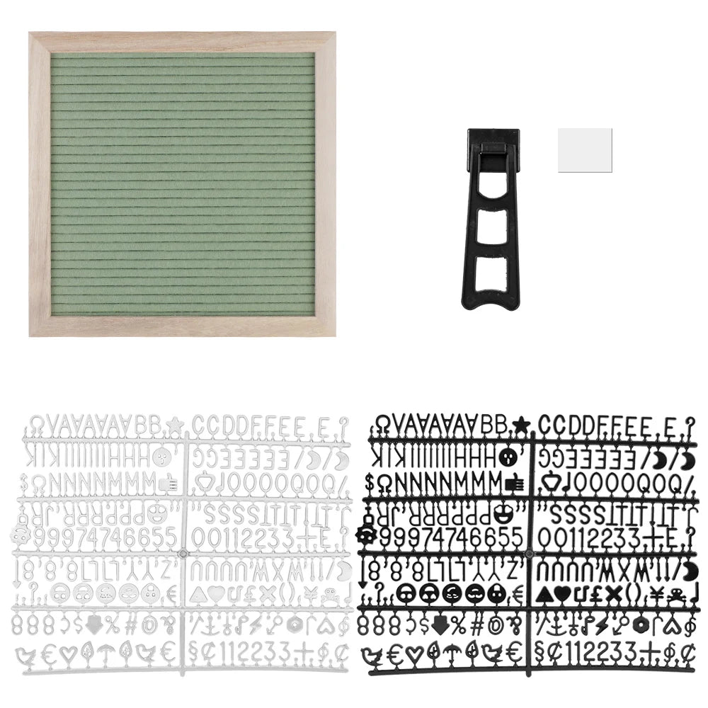 Felt Letter Board 10x10 Inch With Oak Wood Frame - Message Board Decor - ZOOMNSTORE